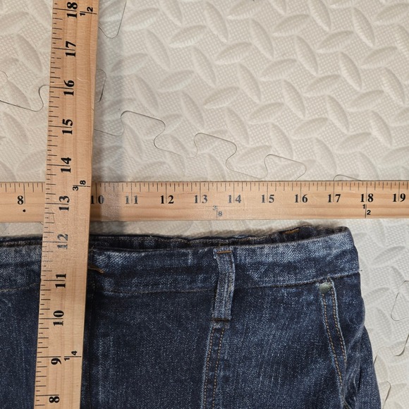 Rag & Bone Miramar Mia Denim Print Cotton Terry Jogger Pants Blue L Athleisure - Picture 9 of 11